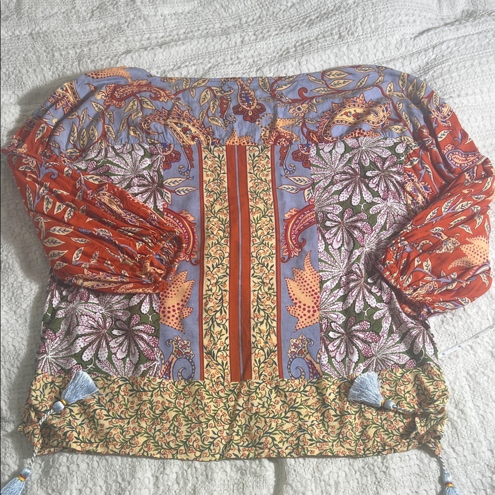 Anthropologie Multicolor Floral Blouse size S - Picture 10 of 10